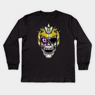 Fantasy Football Skeleton Yellow 2 Kids Long Sleeve T-Shirt